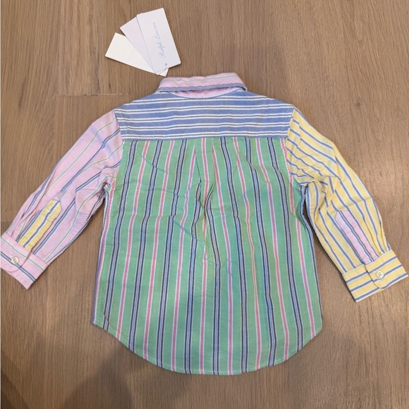 NWT Ralph Lauren Multicolor Striped Kids Button Down Shirt - Picture 4 of 4